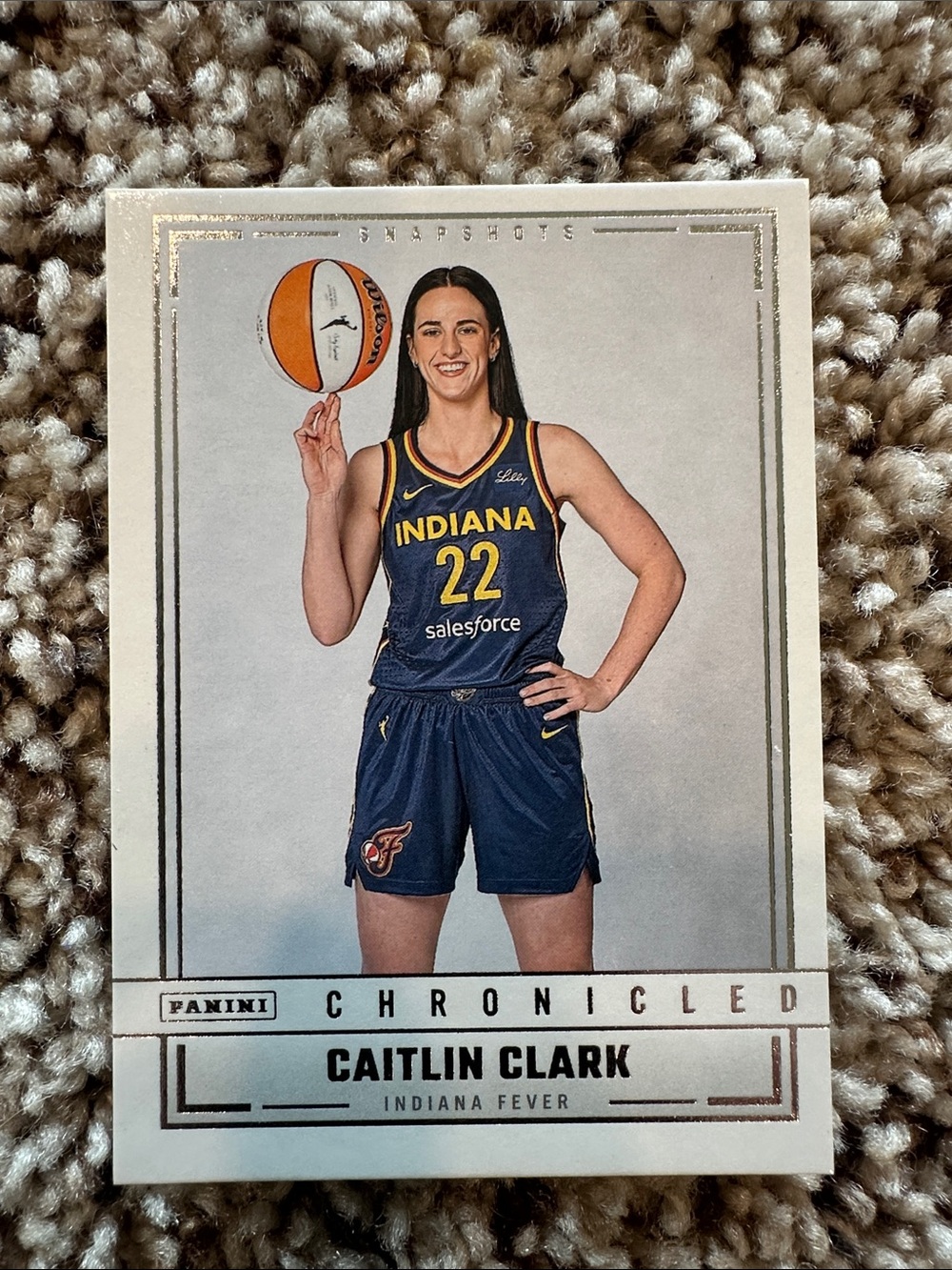 Panini Blue and Gold Caitlin Clark Indiana Fever Card #97